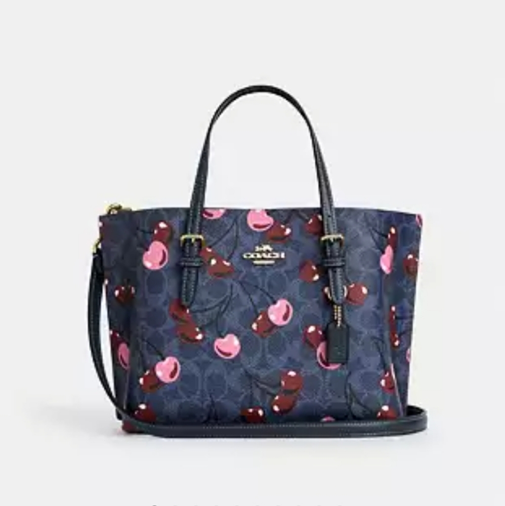 Coach  Mollie Cherry Navy and Pink Women's Bag